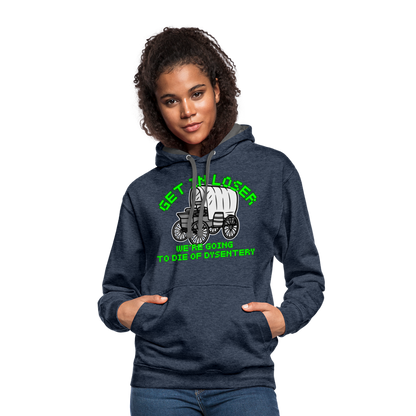 Dysentery Contrast Hoodie - indigo heather/asphalt