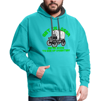 Dysentery Contrast Hoodie - scuba blue/asphalt
