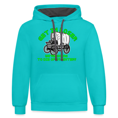 Dysentery Contrast Hoodie - scuba blue/asphalt