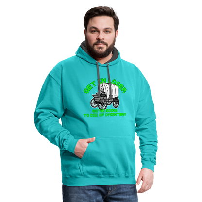 Dysentery Contrast Hoodie - scuba blue/asphalt