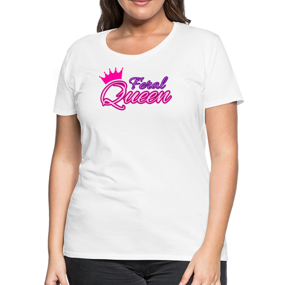 Feral Queen Women’s Premium T-Shirt - white