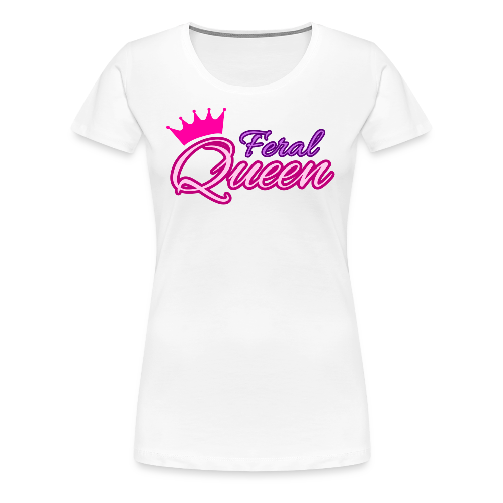 Feral Queen Women’s Premium T-Shirt - white