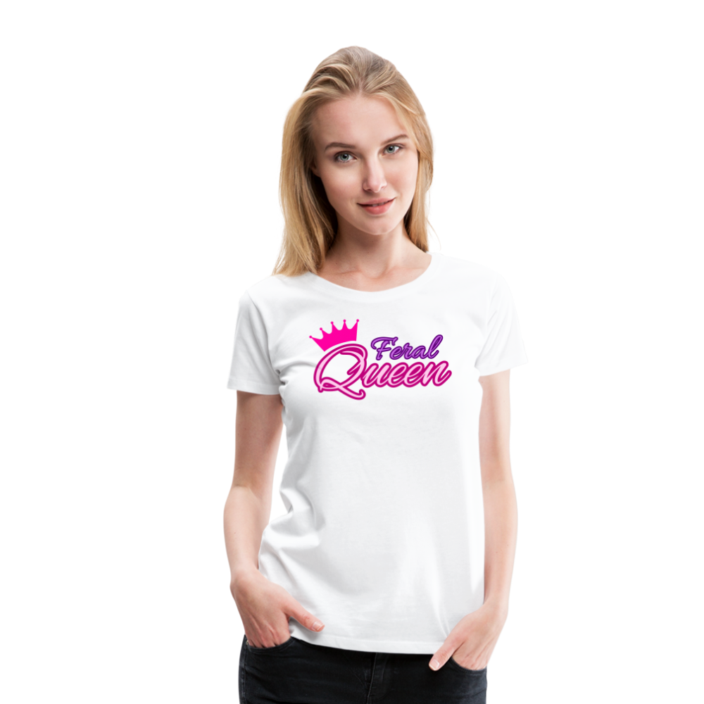 Feral Queen Women’s Premium T-Shirt - white