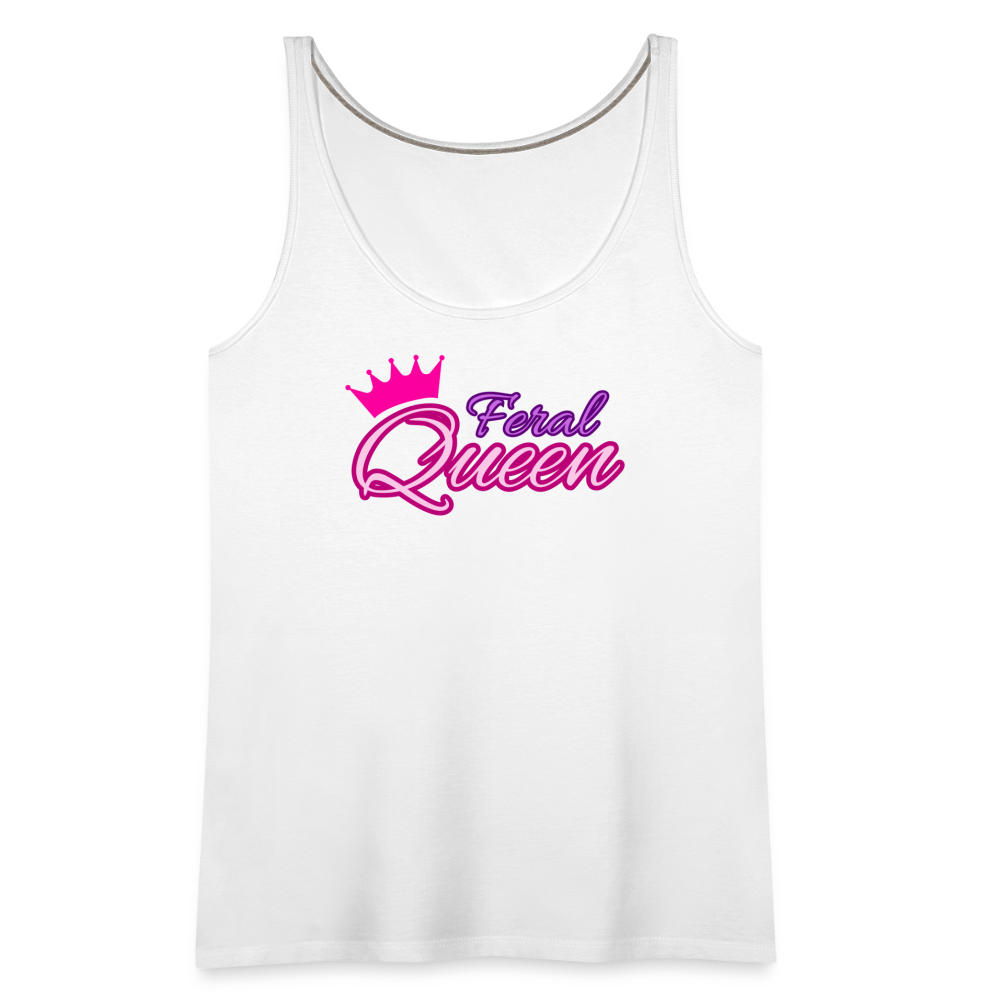 Feral Queen Women’s Premium Tank Top - white