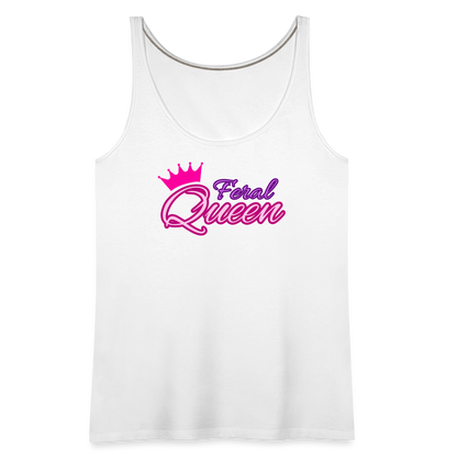 Feral Queen Women’s Premium Tank Top - white