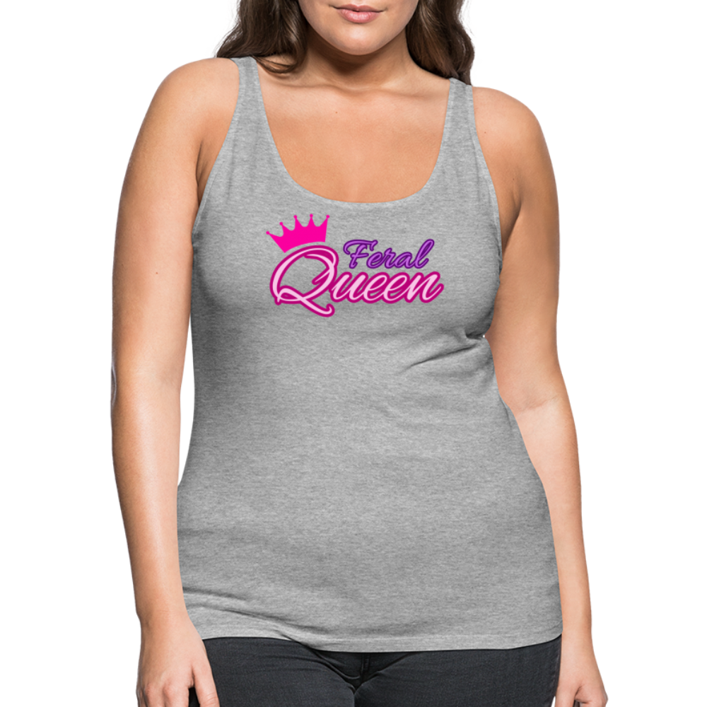 Feral Queen Women’s Premium Tank Top - heather gray