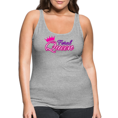 Feral Queen Women’s Premium Tank Top - heather gray