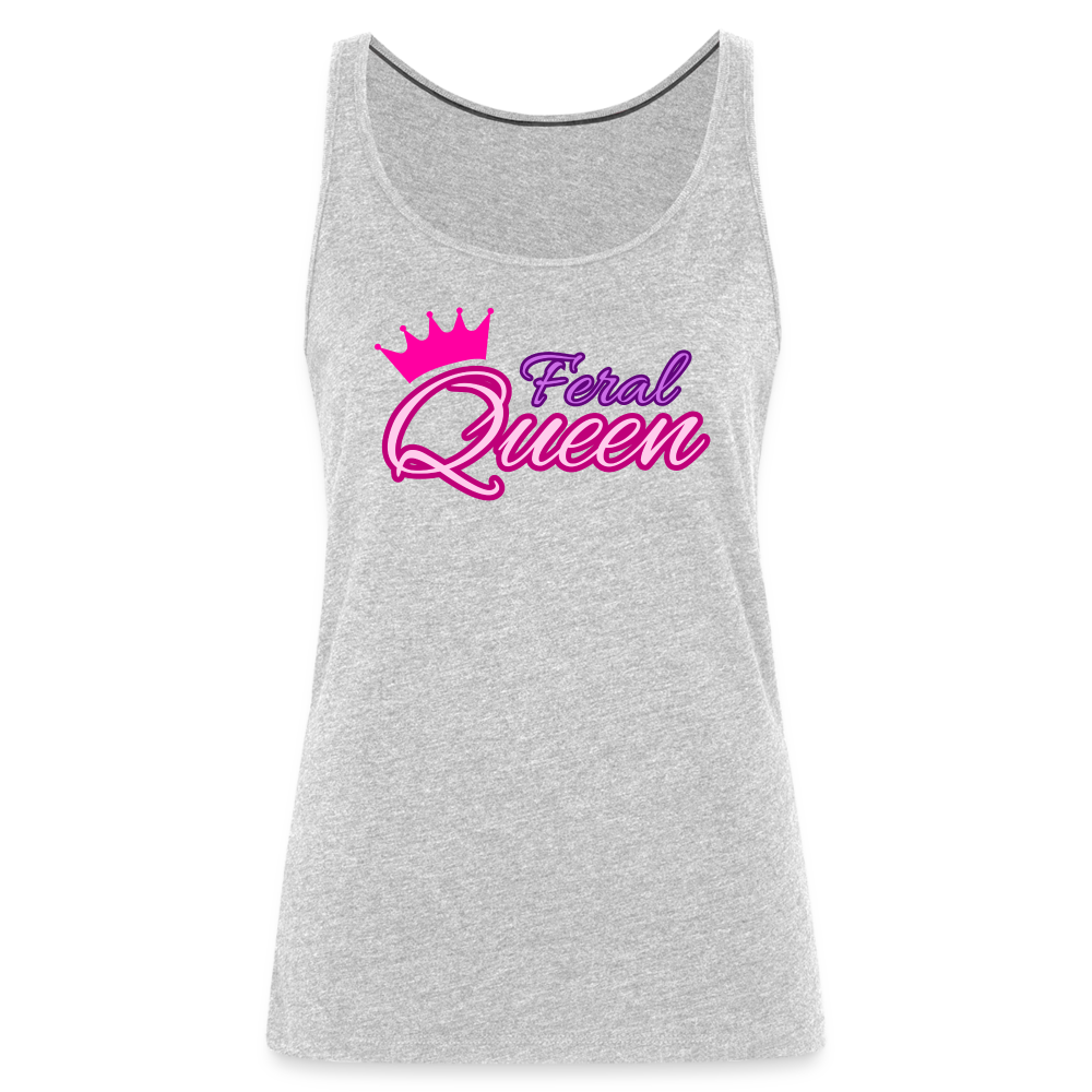 Feral Queen Women’s Premium Tank Top - heather gray