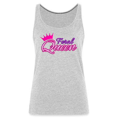 Feral Queen Women’s Premium Tank Top - heather gray