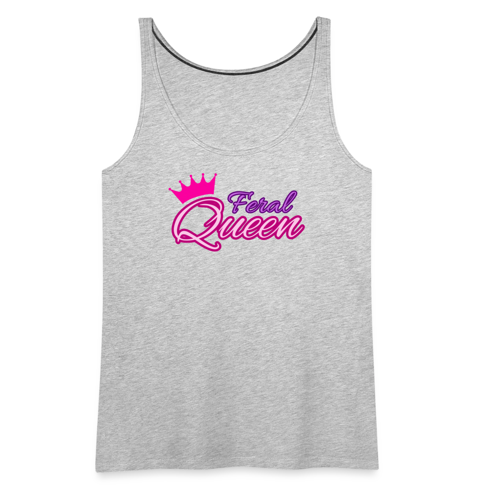 Feral Queen Women’s Premium Tank Top - heather gray