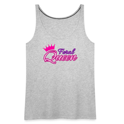 Feral Queen Women’s Premium Tank Top - heather gray