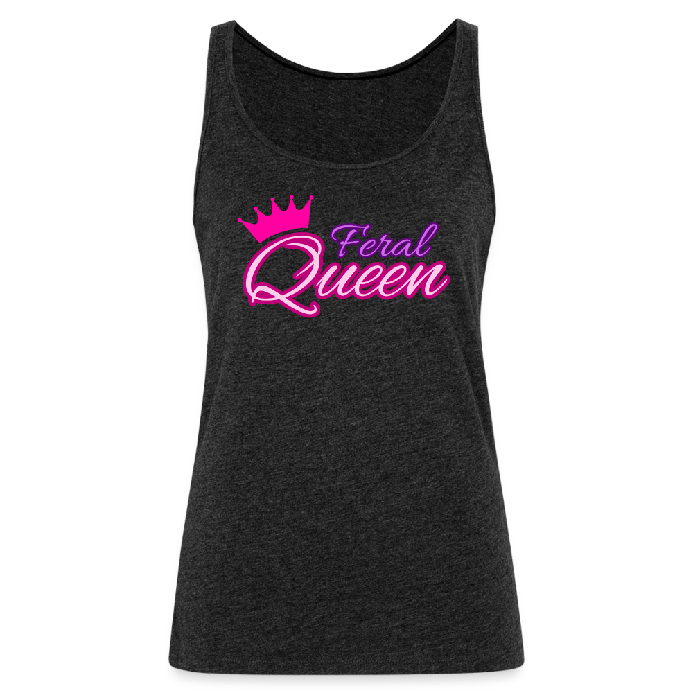 Feral Queen Women’s Premium Tank Top - charcoal grey