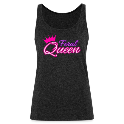 Feral Queen Women’s Premium Tank Top - charcoal grey