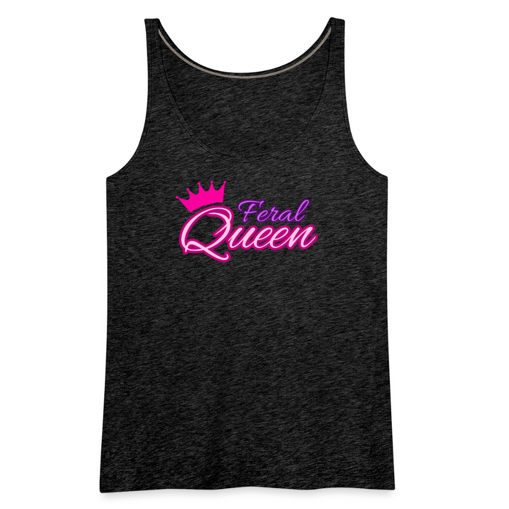 Feral Queen Women’s Premium Tank Top - charcoal grey