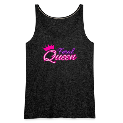 Feral Queen Women’s Premium Tank Top - charcoal grey