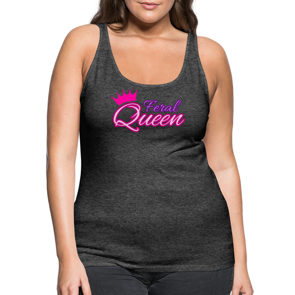 Feral Queen Women’s Premium Tank Top - charcoal grey