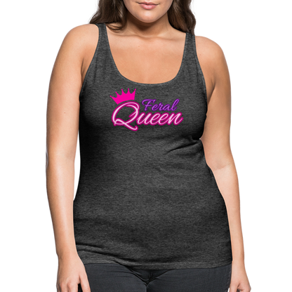 Feral Queen Women’s Premium Tank Top - charcoal grey