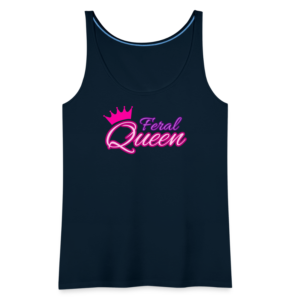 Feral Queen Women’s Premium Tank Top - deep navy