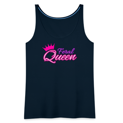 Feral Queen Women’s Premium Tank Top - deep navy