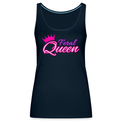 Feral Queen Women’s Premium Tank Top - deep navy