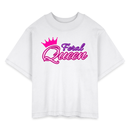 Feral Queen Women's Boxy Tee - white