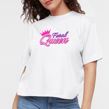 Feral Queen Women's Boxy Tee - white
