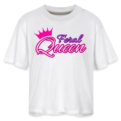Feral Queen Women's Boxy Tee - white