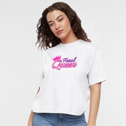 Feral Queen Women's Boxy Tee - white