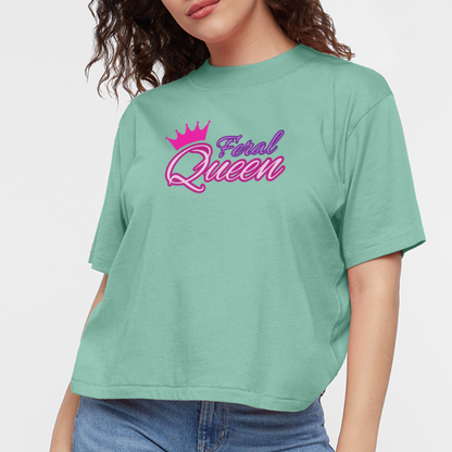 Feral Queen Women's Boxy Tee - saltwater