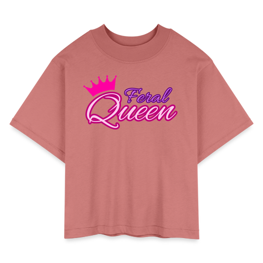 Feral Queen Women's Boxy Tee - mauve
