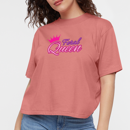 Feral Queen Women's Boxy Tee - mauve