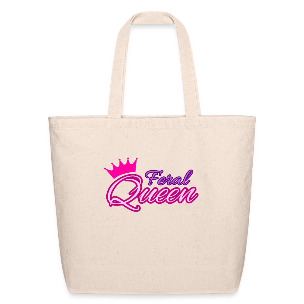 Feral Queen Eco-Friendly Cotton Tote - natural