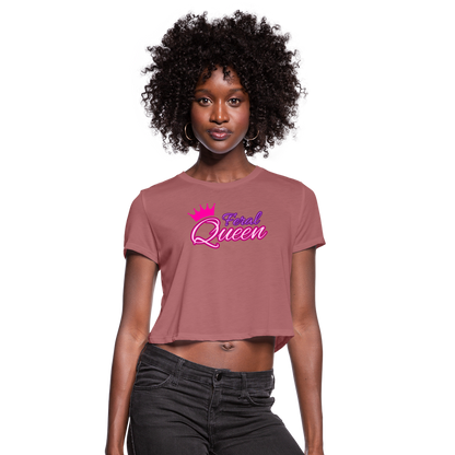 Feral Queen Women's Cropped T-Shirt - mauve