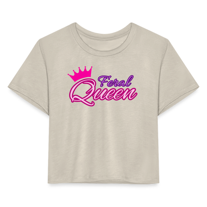 Feral Queen Women's Cropped T-Shirt - dust