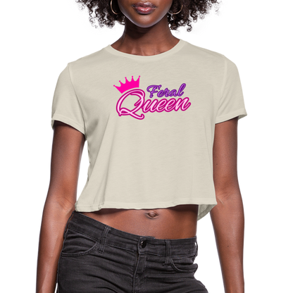 Feral Queen Women's Cropped T-Shirt - dust