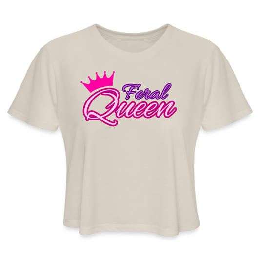 Feral Queen Women's Cropped T-Shirt - dust