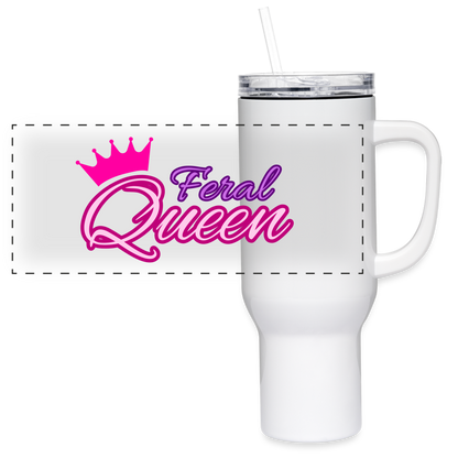 Feral Queen 40 oz Travel Tumbler - white