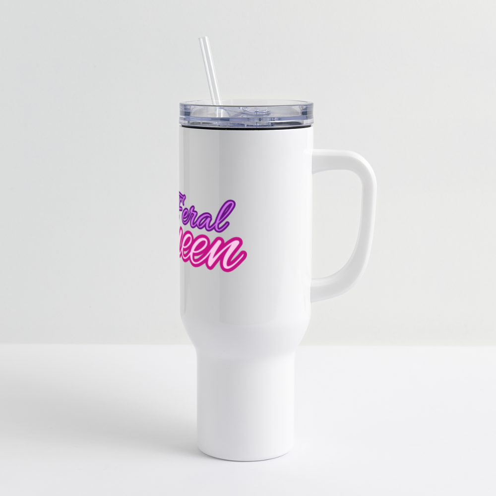 Feral Queen 40 oz Travel Tumbler - white