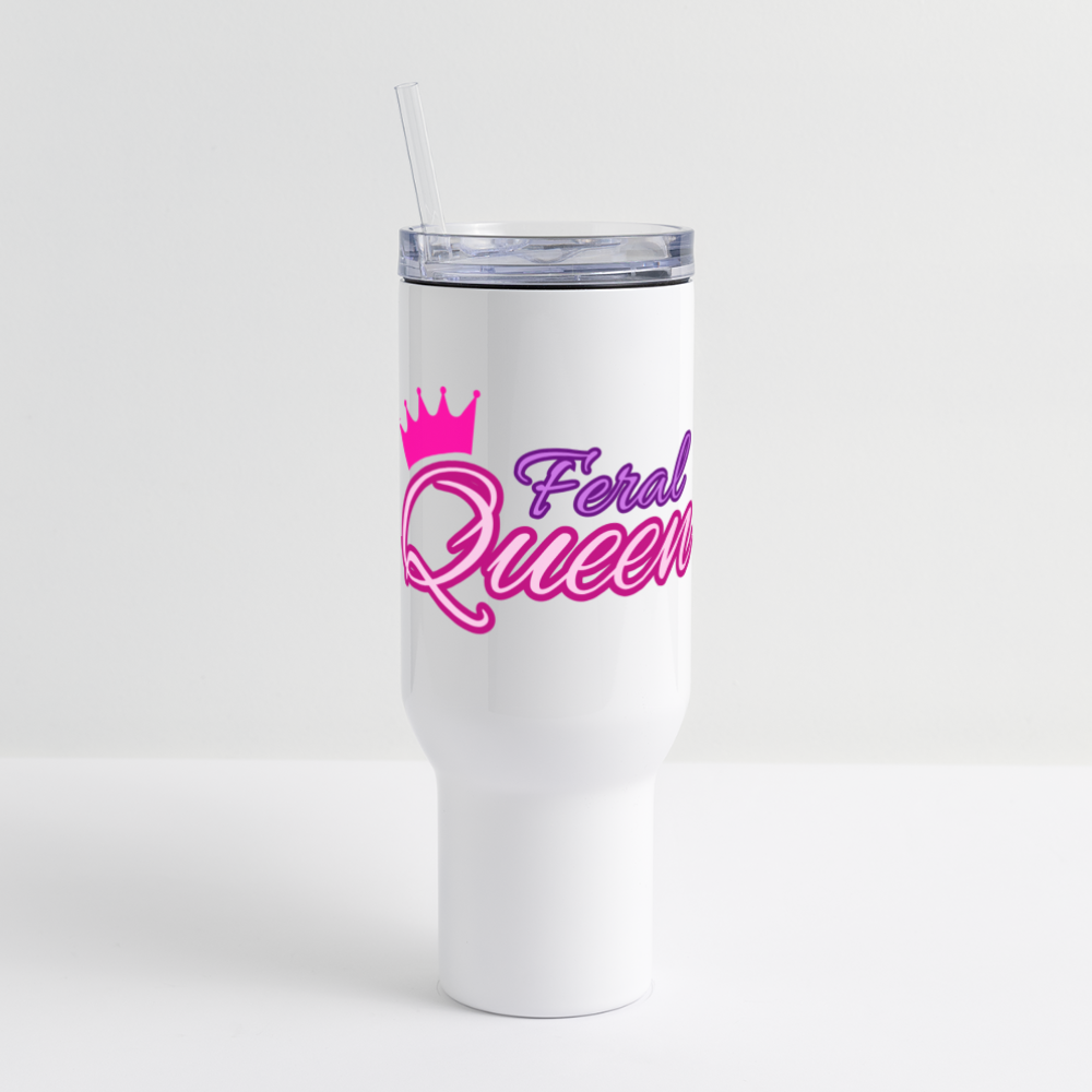 Feral Queen 40 oz Travel Tumbler - white