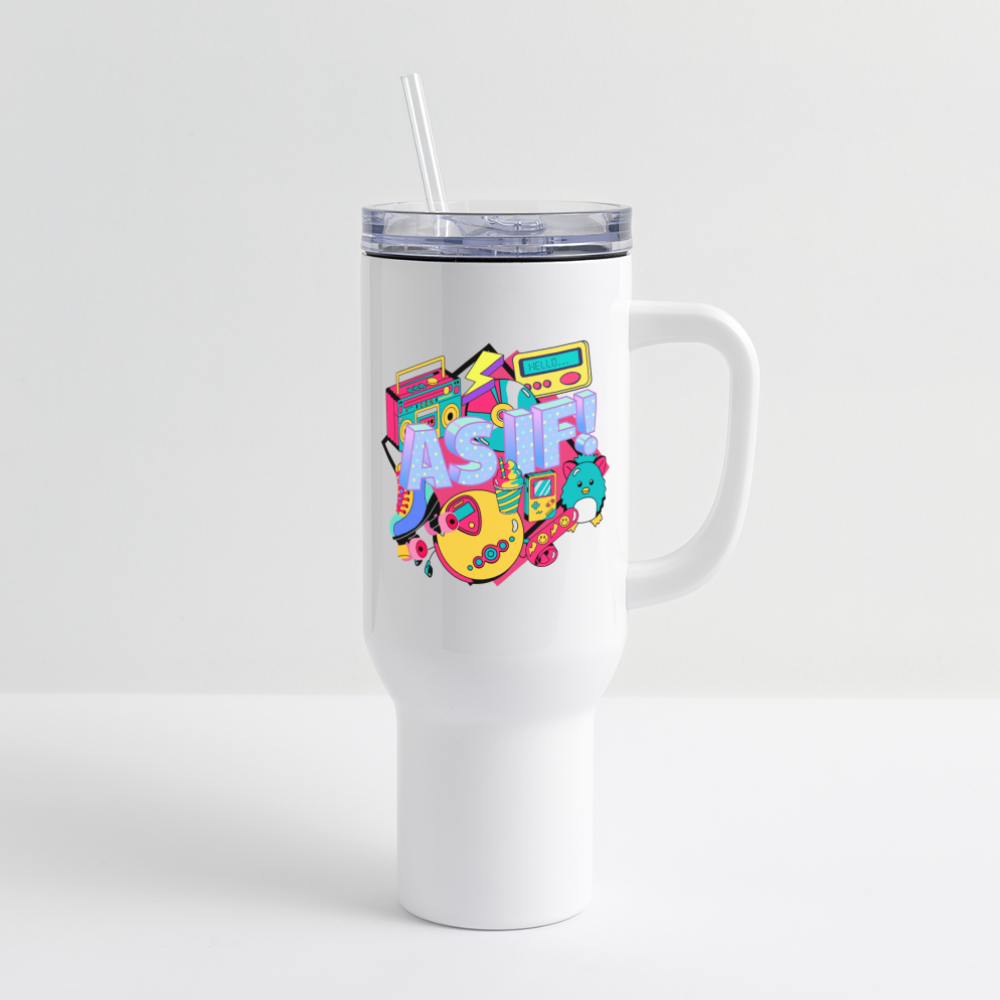 Nostalgic 40 oz Travel Tumbler - white