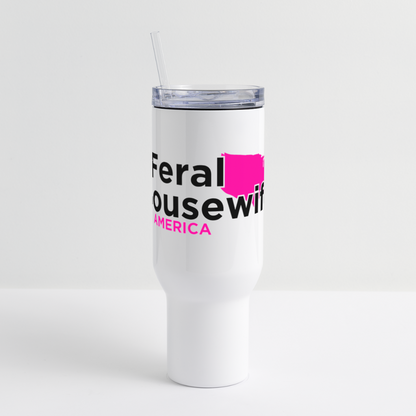 Feral Housewife 40 oz Travel Tumbler - white