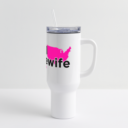 Feral Housewife 40 oz Travel Tumbler - white