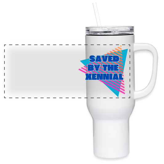 Saved by the Xennial 40 oz Travel Tumbler - white