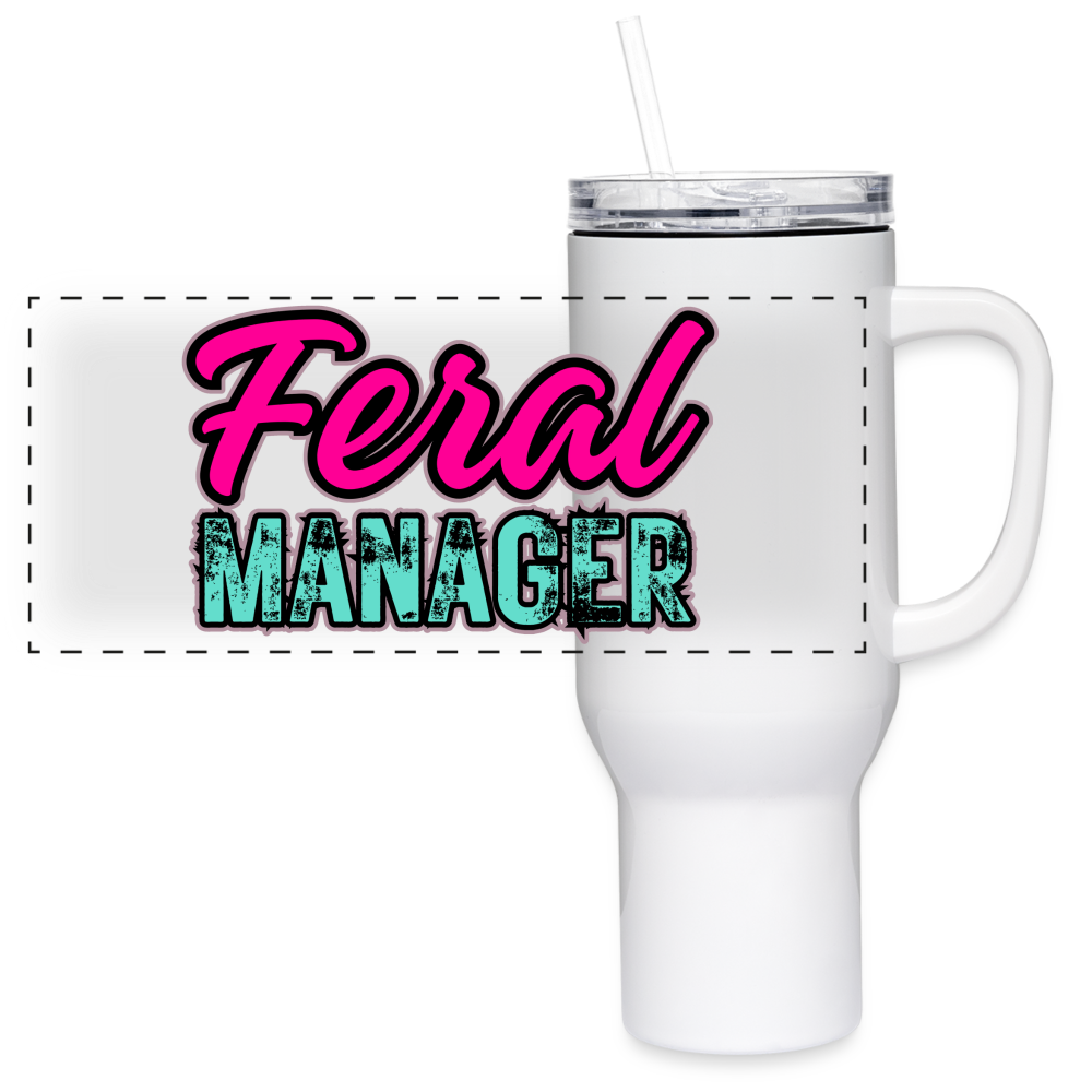 Feral Manager 40 oz Travel Tumbler - white