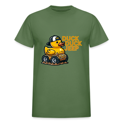 Duck Duck Jeep Gildan Ultra Cotton Adult T-Shirt - military green