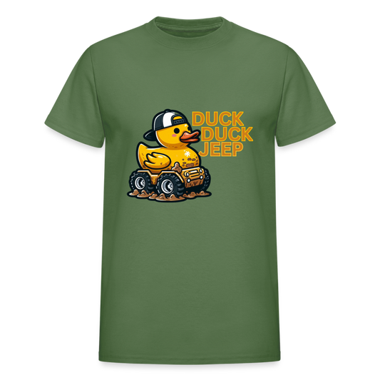 Duck Duck Jeep Gildan Ultra Cotton Adult T-Shirt - military green