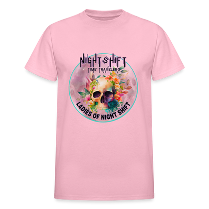 LADIES NIGHT SHIFT Gildan Ultra Cotton Adult T-Shirt - light pink