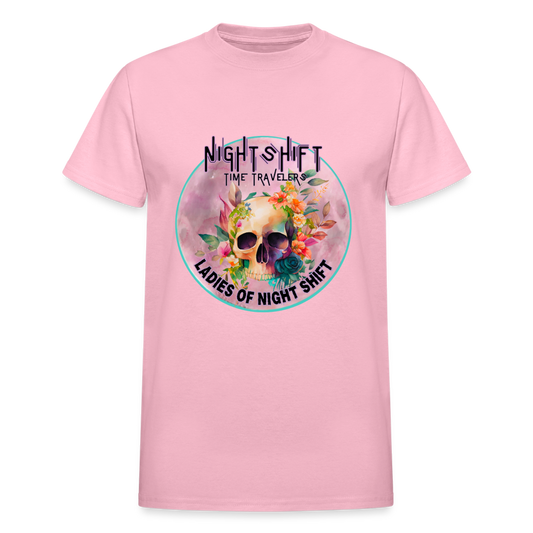 LADIES NIGHT SHIFT Gildan Ultra Cotton Adult T-Shirt - light pink