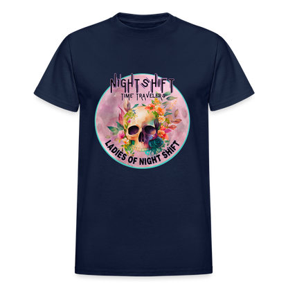 LADIES NIGHT SHIFT Gildan Ultra Cotton Adult T-Shirt - navy