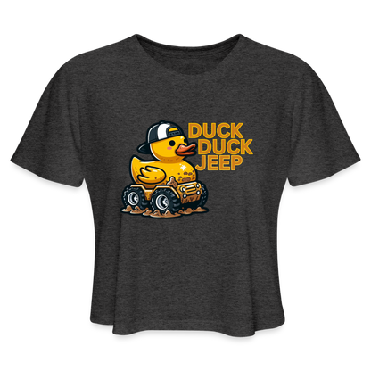 DUCK DUCK JEEP Women's Cropped T-Shirt - deep heather